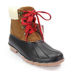 Magellan Women's Sherpa Collar Duck Boot Waterproof Winter Ankle Bootie Size 9 M